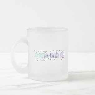 Caneca De Café Vidro Jateado Funfetti