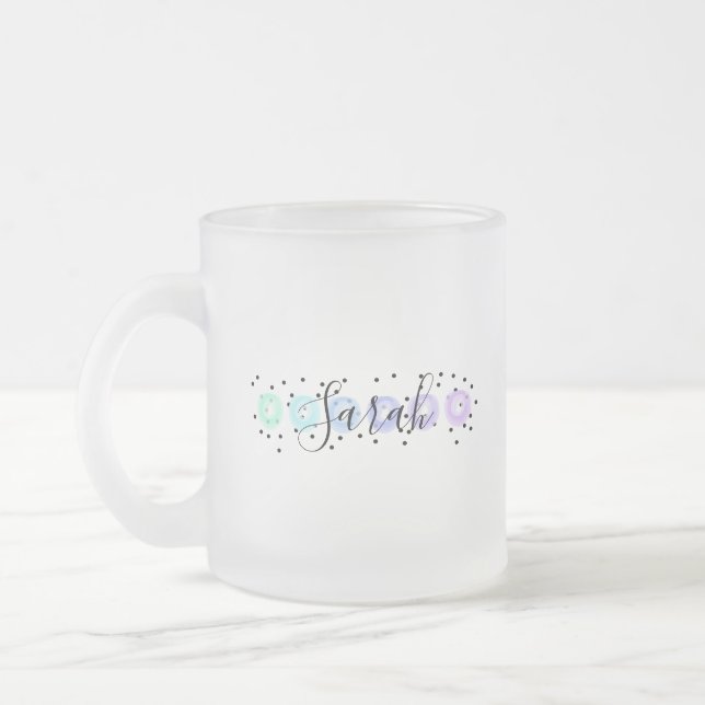 Caneca De Café Vidro Jateado Funfetti (Esquerda)