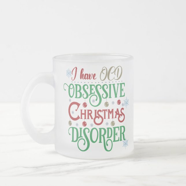 Caneca De Café Vidro Jateado Funny Christmas Cup with Merry Christmas Message (Esquerda)