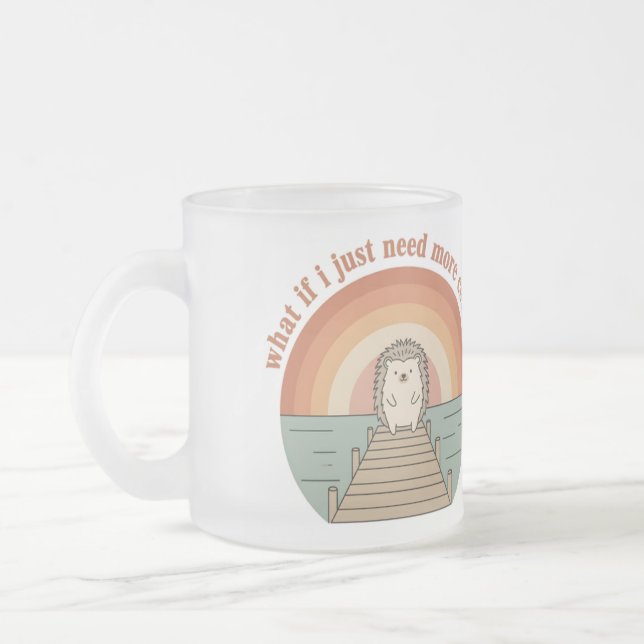 Caneca De Café Vidro Jateado Funny Hedgehog Coffee Morning Slogan Mug (Esquerda)