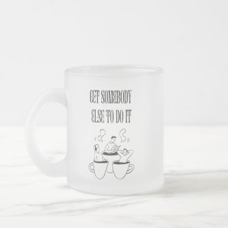 Caneca De Café Vidro Jateado Funny Quote Mug- Frosted Glass
