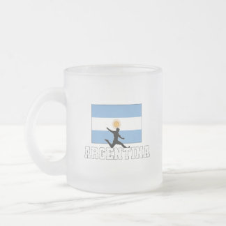Caneca De Café Vidro Jateado Futebol da Argentina - Vidro da seleção