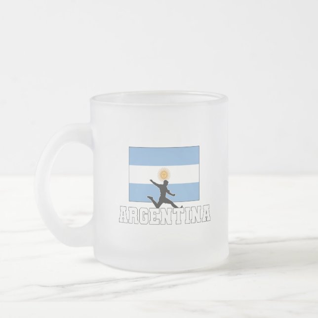 Caneca De Café Vidro Jateado Futebol da Argentina - Vidro da seleção (Esquerda)