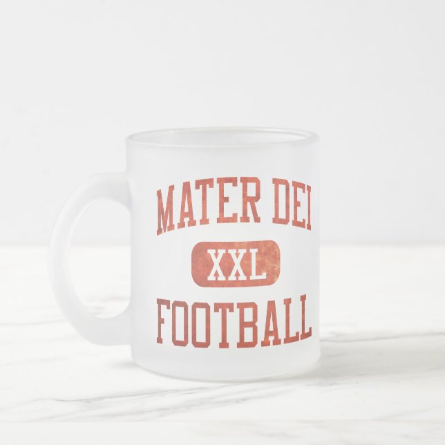 Caneca De Café Vidro Jateado Futebol dos monarca de Mater Dei (Esquerda)