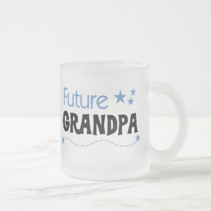 Caneca De Café Vidro Jateado Futuros Camisetas e presentes do avô