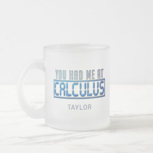 Caneca De Café Vidro Jateado Gago de Matemática Você Me Conquistou Com Cálculo
