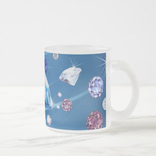 Caneca De Café Vidro Jateado Galáxia Diamante 12