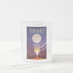 Caneca De Café Vidro Jateado Galileo - Exploração do sistema Júpiter