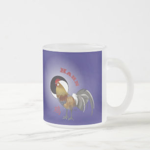 Caneca De Café Vidro Jateado Galo - Sternzeichen Chinês taça