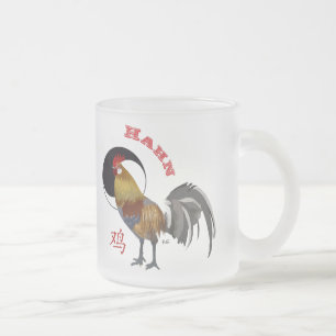 Caneca De Café Vidro Jateado Galo - Sternzeichen Chinês taça
