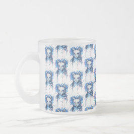 Caneca De Café Vidro Jateado Gatinha