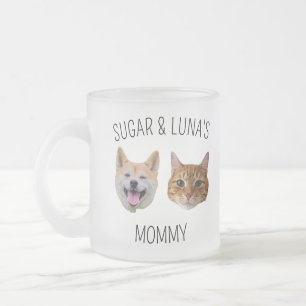 Caneca De Café Vidro Jateado Gato de Cachorro Personalizado com Cara de Mug, pr