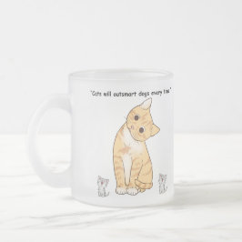 Caneca De Café Vidro Jateado gatos bonitos