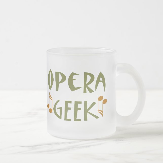 Caneca De Café Vidro Jateado Geek engraçado da ópera (Direita)