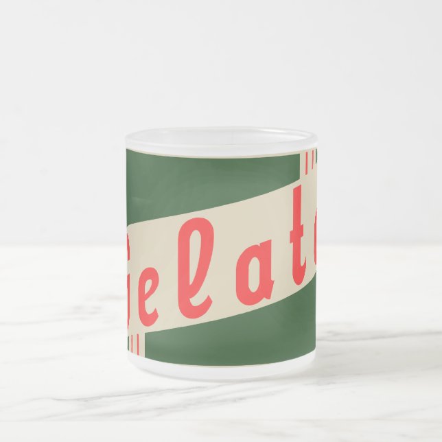 Caneca De Café Vidro Jateado gelato retrô (Centro)