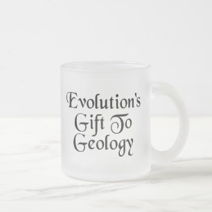 Caneca De Café Vidro Jateado Geologia Evolution Humor
