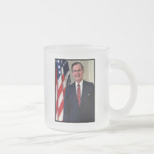 Caneca De Café Vidro Jateado George H. Bush