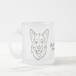 Caneca De Café Vidro Jateado German Shepherd, Built to Protect, Born to Love!