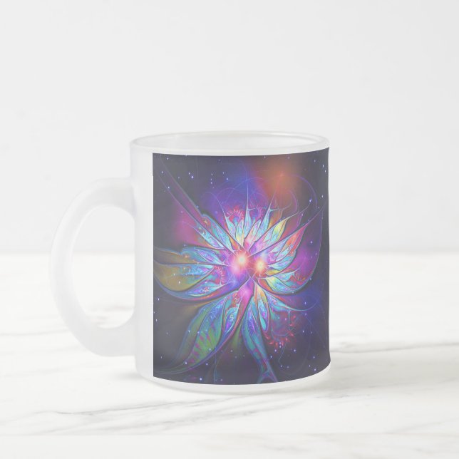 Caneca De Café Vidro Jateado Germinação (Esquerda)