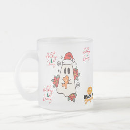 Caneca De Café Vidro Jateado Ghost Mug Bonito de Natal | Pão de Gingerpão de Na
