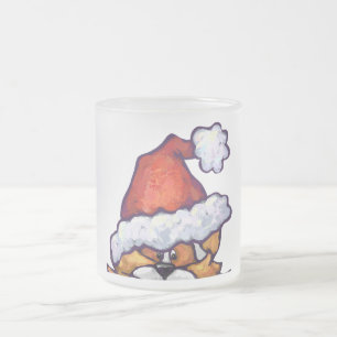 Caneca De Café Vidro Jateado Ginger Cat Natal