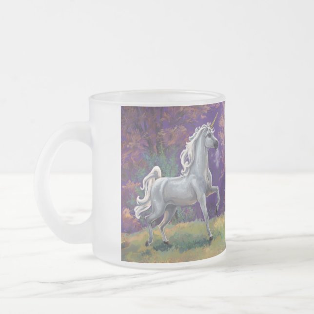 Caneca De Café Vidro Jateado Glade Unicorn (Esquerda)