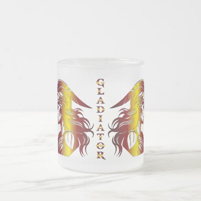 Caneca De Café Vidro Jateado Gladiator Glass Mug (Centro)