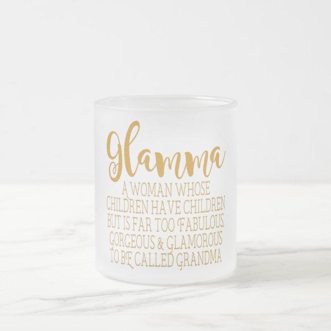 Caneca De Café Vidro Jateado Glamma - avó fabulosa (Centro)