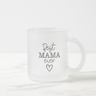 Caneca De Café Vidro Jateado Glass Mug - Best Mama Ever