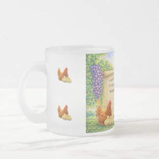 Caneca De Café Vidro Jateado Glass Mug with John 15:5