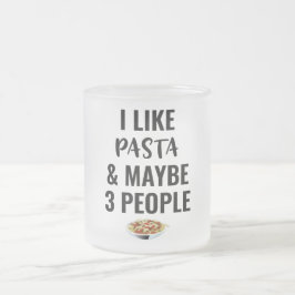 Caneca De Café Vidro Jateado Gosto De Massas E Talvez De 3 Pessoas