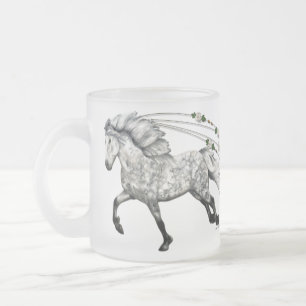 Caneca De Café Vidro Jateado Grá
