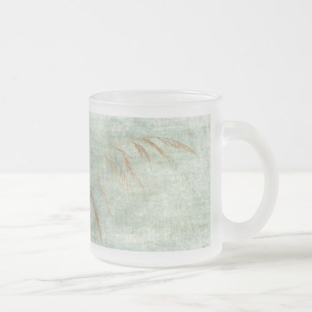 Caneca De Café Vidro Jateado Grama de inverno (Direita)