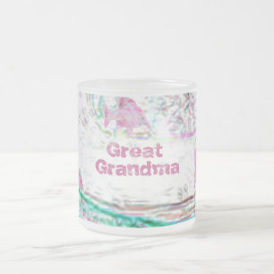 Caneca De Café Vidro Jateado Grande avó