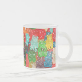 Caneca De Café Vidro Jateado Grande padrão de ursos brilhantes para grandes e p