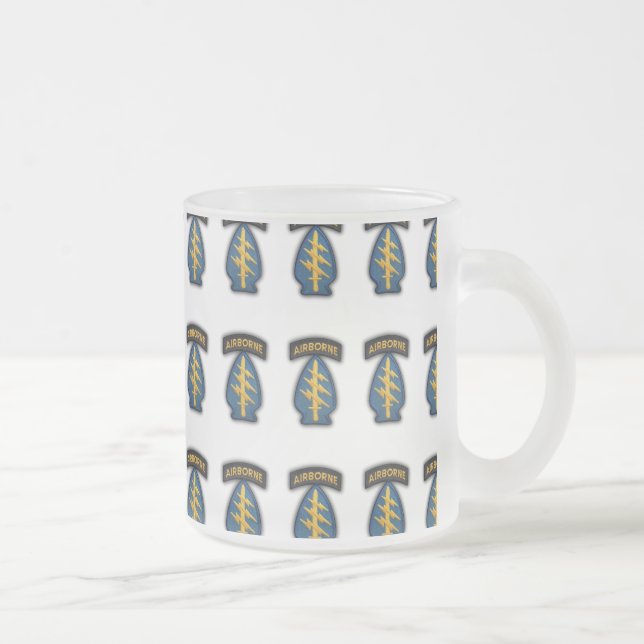 Caneca De Café Vidro Jateado green berets sfg vietnam war frosty Mug (Direita)