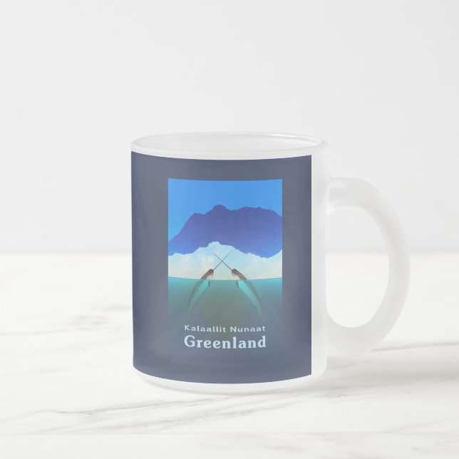 Caneca De Café Vidro Jateado Groenlândia - Narwhal (Direita)