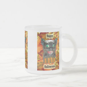 Caneca De Café Vidro Jateado Grupo de vidro da variedade da caneca do gato
