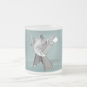 Caneca De Café Vidro Jateado Guerreiro de Digitas