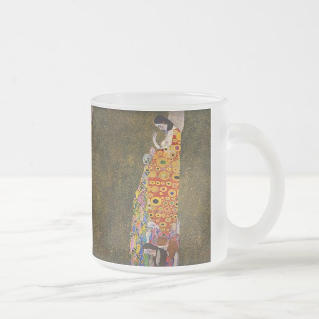 Caneca De Café Vidro Jateado Gustav Klimt , “ Hope II ” (Direita)