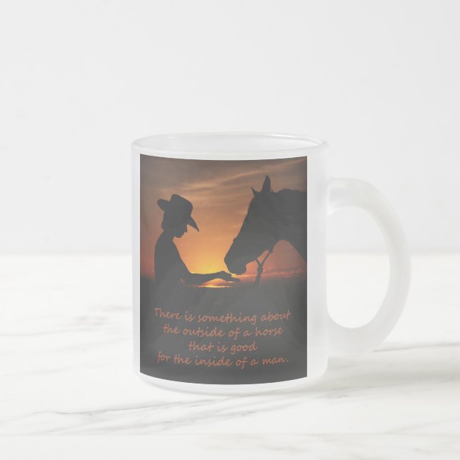 Caneca De Café Vidro Jateado Há algo sobre o exterior (Direita)