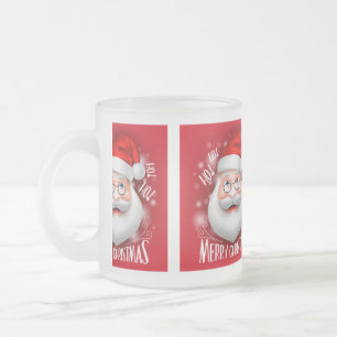 Caneca De Café Vidro Jateado Ha Ha Feliz Natal