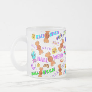 Caneca De Café Vidro Jateado Halloween