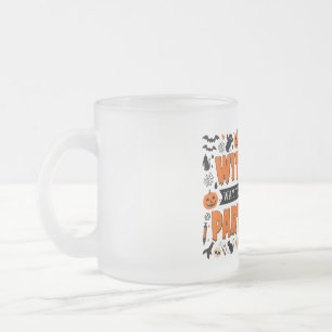 Caneca De Café Vidro Jateado Halloween Witch Mug para amantes de festas e fãs d
