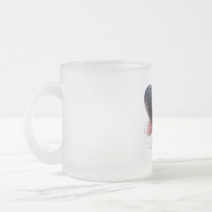 Caneca De Café Vidro Jateado Heartbeat Love Mug