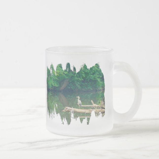 Caneca De Café Vidro Jateado Herão Azul excelente - Heróis Ardea (Direita)
