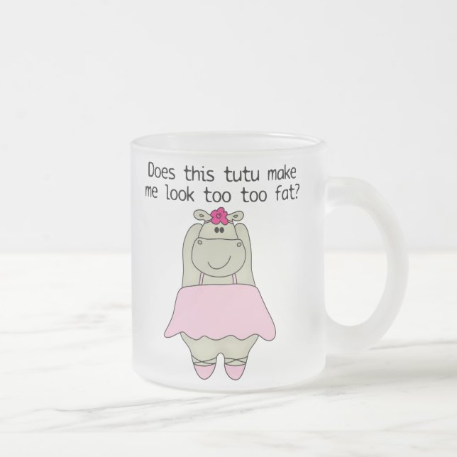 Caneca De Café Vidro Jateado Hippo Tu Fat (Direita)