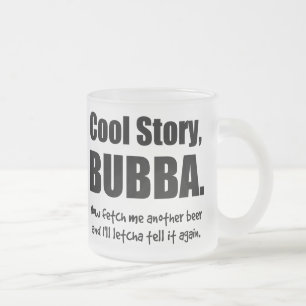 Caneca De Café Vidro Jateado História legal, Bubba