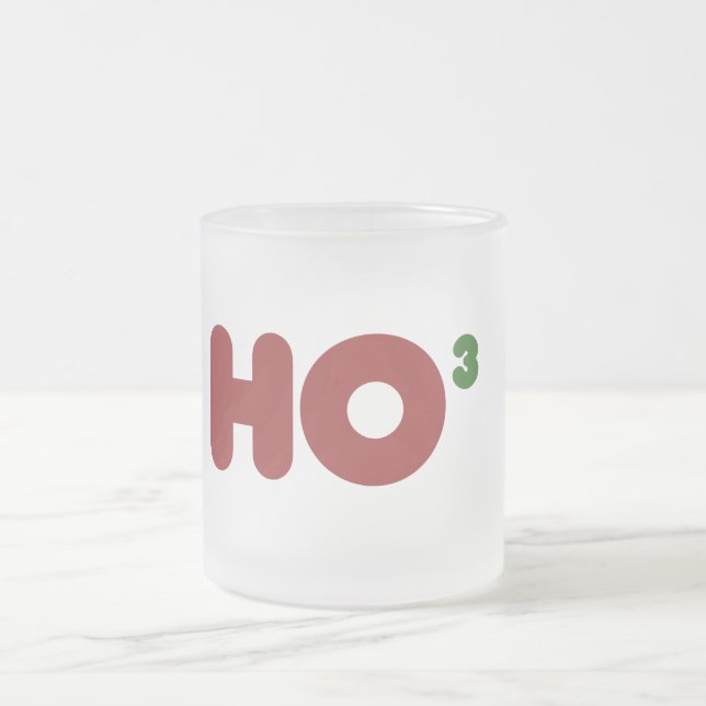 Caneca De Café Vidro Jateado Ho 3 Natal engraçado (Centro)