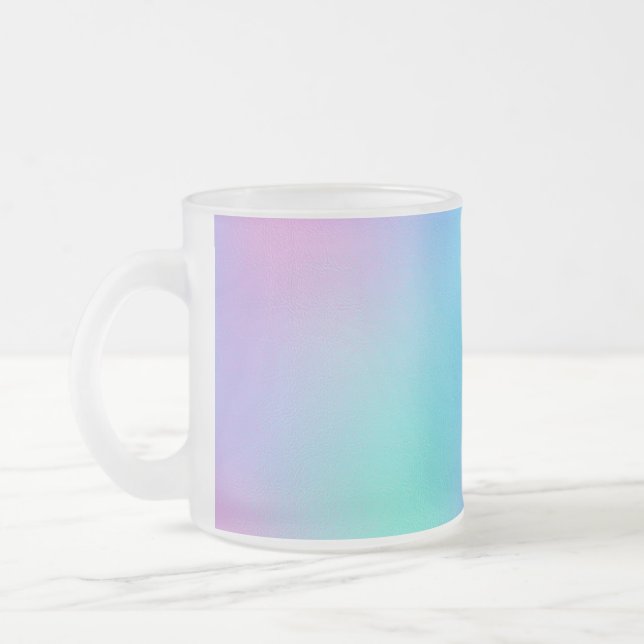 Caneca De Café Vidro Jateado Holographic Pastel Dream (Esquerda)